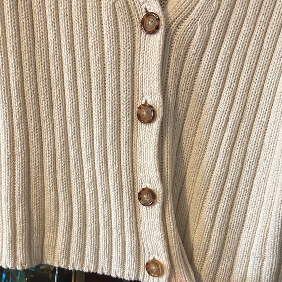 a new day Women's Ribbed Cardigan sweater in Cream - Picture 3 of 4